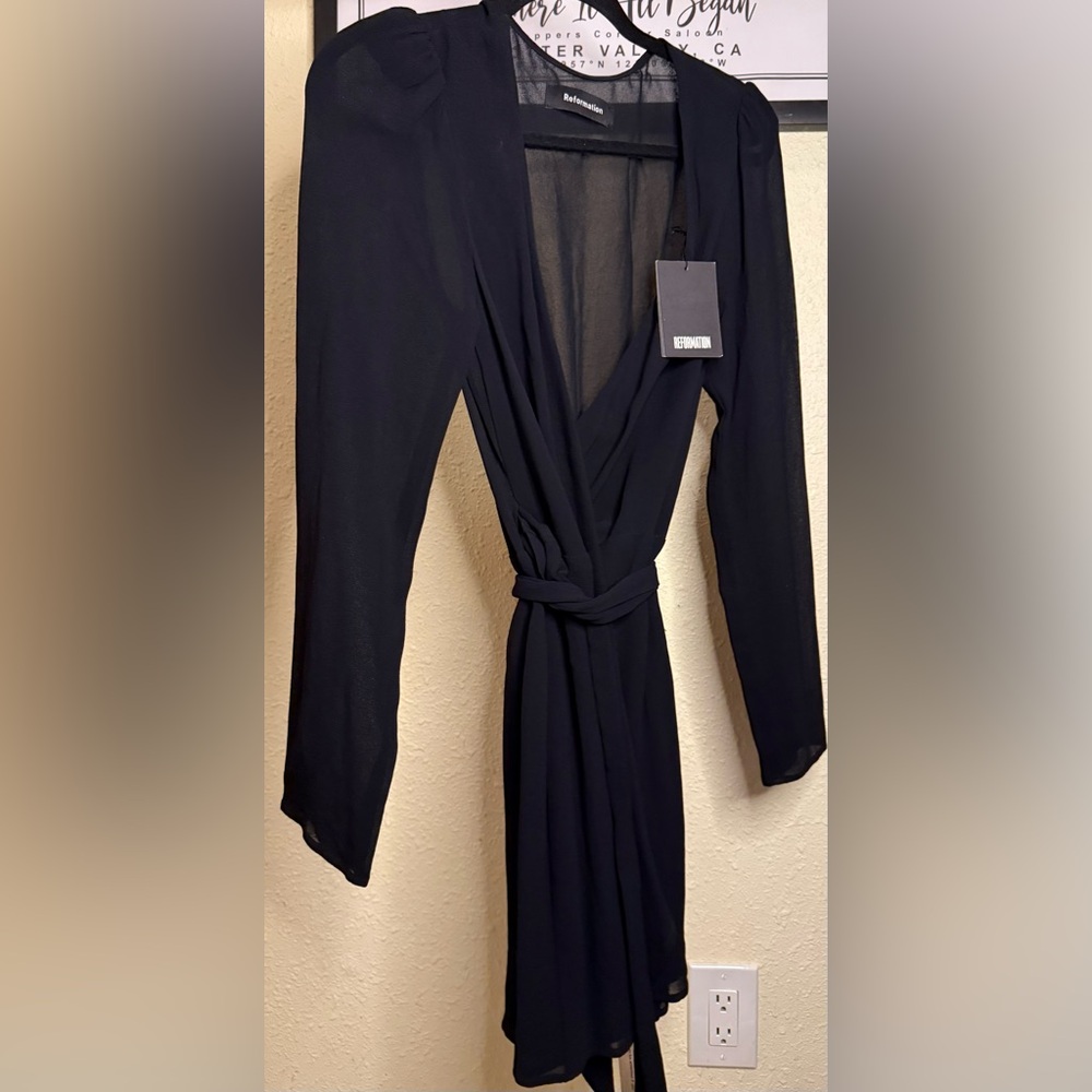 Reformation Black Brooke Dress NEW WITH 🏷️ Size Small